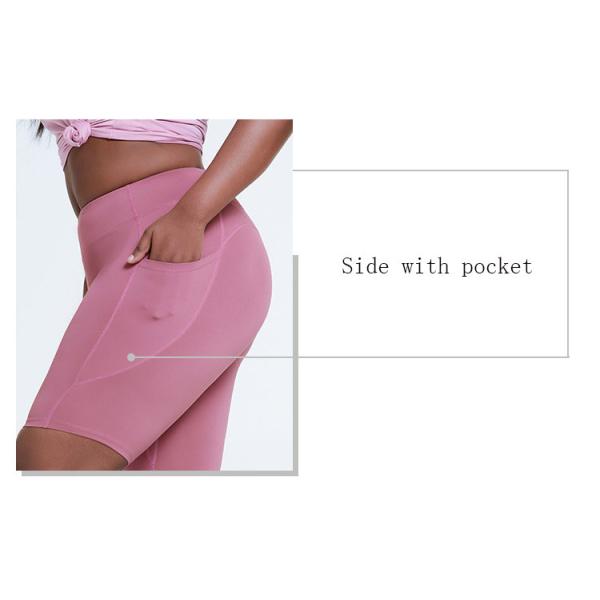 Flatlock Stitching Womens High Waisted Cycling Shorts