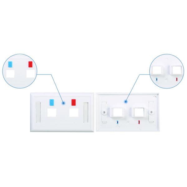 RJ45 Network Faceplate Socket 86*86mm / 114*70mm Telecommunication Application