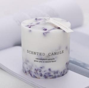 Buy cheap Lavender Essential Oil Aroma Naturals Scented Pillar Candles Round And Square product