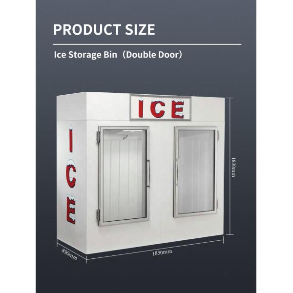 Cold Wall System Outdoor Ice Merchandiser Ice Storage Bin R404a