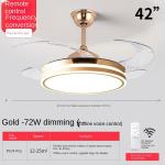 Crystal Chandelier Ceiling Fan 52 Inch Bluetooth Mute Ceiling Fan Remote Control