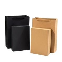 China Black Buff Ornament Kraft Jewelry Boxes 250gsm-1500gsm Ring Necklace Paper Box on sale