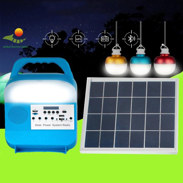 Quality 3PCS LED Bulbs Portable Solar Outdoor Lighting System For Home Reading for sale