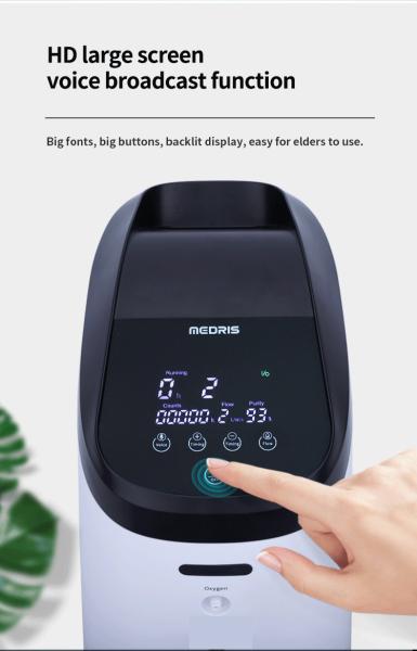 Quality Large Screen High-Definition LCD Display Efficient Silent Oxygen Production Household Hospital Grade 9L Oxygen Generator for sale