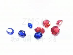 China Round Brilliant Cut Ocean Blue Synthetic Gem Crystal Loose For Diamond Oral Shape on sale