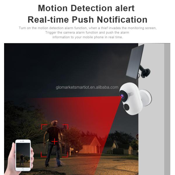 ONVIF 2.0MP Solar Powered Wireless Security Camera System With DVR