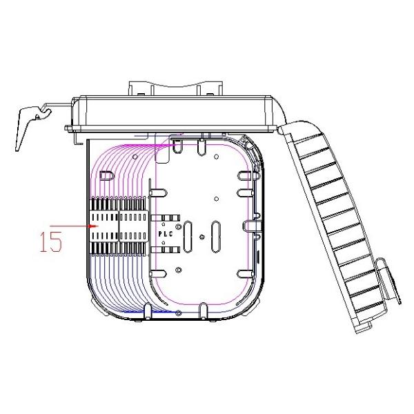 16 Core Fiber Optic Distribution Box