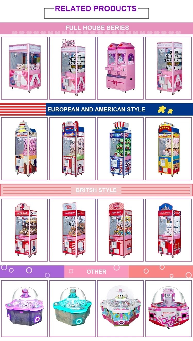 Doll Vending Arcade Game Toy Crane Machine English Version CE Certificate