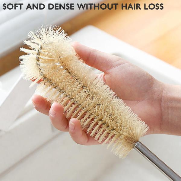Customized Ergonomic Bamboo Bottle Brush Cleaning