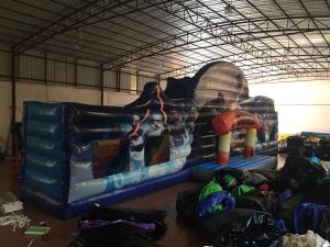 Star Wars Fun City Square Sharp Inflatable Jumping House / Inflatable Bounce House Multiplay