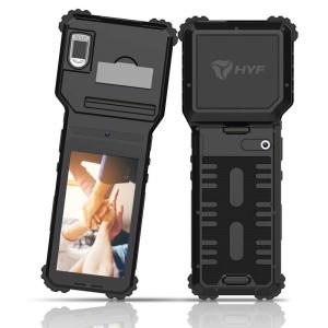 China FAP10 Mobile Biometric Device 4G Bluetooth Fingerprint Tablet Barcode Scanner Thermal Printer on sale