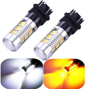 China 3157 3057 3357 4157 LED Brake Turn Signal Lights  Amber Switchback 22 SMD with Projector on sale