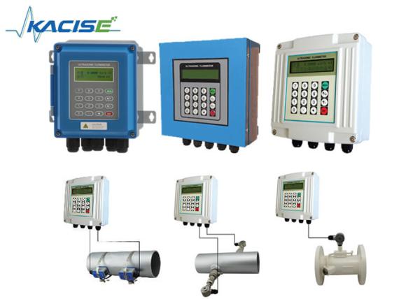 Wall Type / Rail Mount Ultrasonic Flow Sensor , Remote Control Ultrasonic Flow