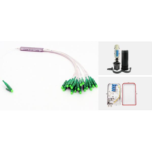 Fiber Optic PLC Splitter 1x16 Blockless With LC APC 9 / 125μm Connector
