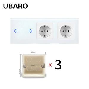 Buy cheap Single Live Wire Control Touch Switch With 2 Sockets And 2 Light 60mm Hole Spacing product