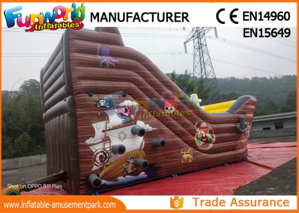 Quality Custom Printing Inflatable Commercial Bouncy Castles With Slide for sale