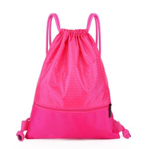 Custom Reusable Tropical Pull String Bag Drawstring Polyester School Bag For Outdoor
