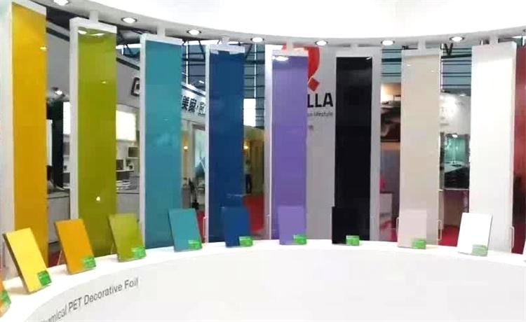 Shanghai factory made high glossy PET MDF board in good quality