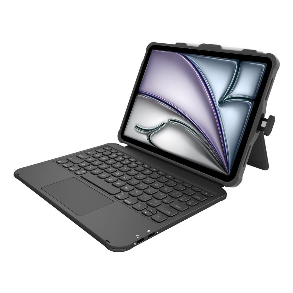 Wholesale USB-C Stable Connection Wired Keyboard Case Plug & Play for iPad A16 - Rugged, Trackpad, Pencil Holder, OEM Logo
