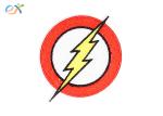 Lightning Logo Custom Embroidered Patches , Twill Background Embroidered Fabric