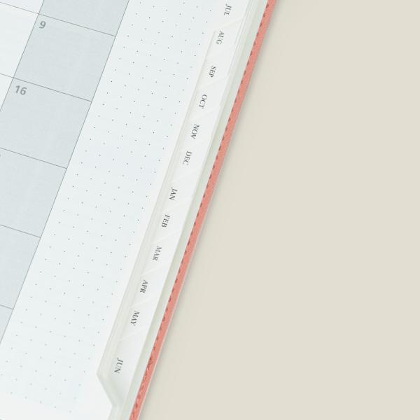 Pink Softcover Spiral Custom Planner 2023 Daily Weekly Schedule Monthly Tabs