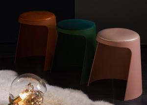 China Living Room PU Dining Chairs 45cm Small Round Stool Chair on sale
