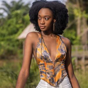 Low Cut Ladies Camisole Tank Tops Hanging Neck Type