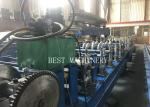Big Cold C Profile Purlin Roll Forming Machine Chain Driven Hydraulic Cutting