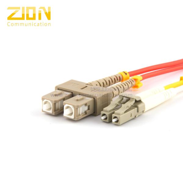Quality Gigabit Ethernet SC to LC Duplex Multimode 62.5 / 125 μm Fiber Optic Patch Cord for sale