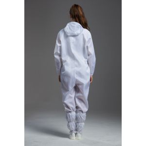 Food Processing Garment Resuable yellow hooded coverall white durable in food