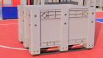 Custom size bulk container shipping heavy duty foldable plastic pallet box