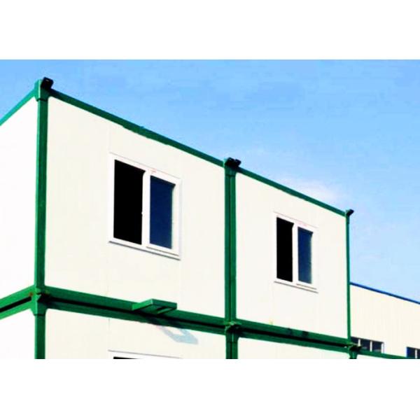 Double - Deck Combined Container White Color Steel Door PVC Window With Bathroom