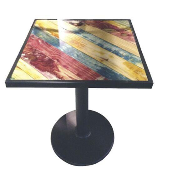Quality YALEESON L600*W450*H720mm Square Table Tops with Round Base Dining Table (size can be customized) for sale