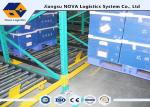 Perishable Goods Gravity Feed Pallet Racking , Double - Deep Gravity Flow
