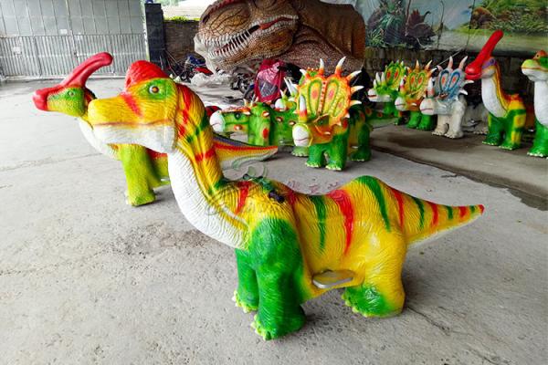 Quality Coin Operated Dinosaur Battery Car Walking Simulation Ride For Amusement Park for sale