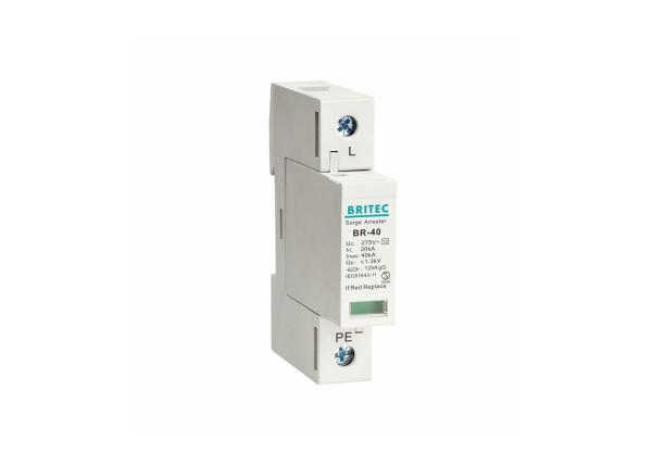 Quality SPD 40kA 1P Lightning Protector Din Rail Anti Lightning Electric System IEC61643 for sale