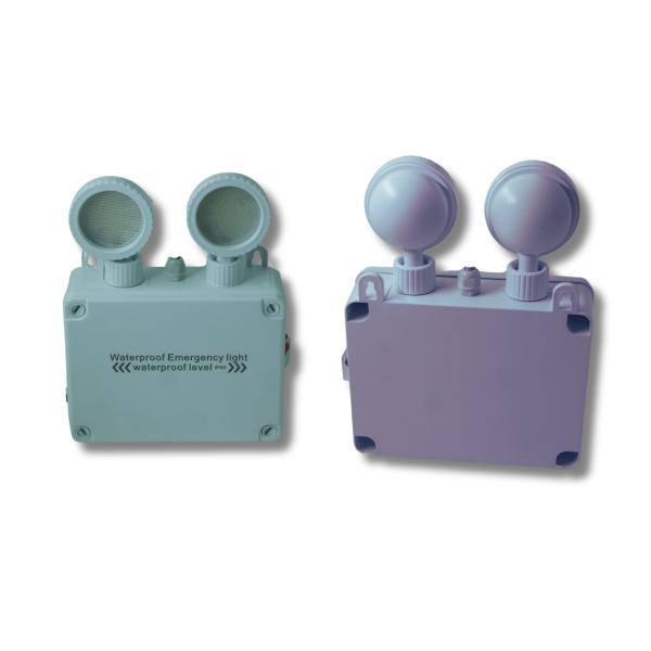 Rechargeable Abs Led Exit Emergency Light Non Maintained Ip65 2*5w Lithium Battery Adjustable For Corridors