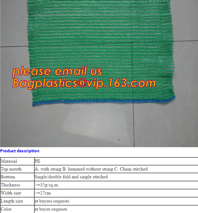 pp tubular fruit net sack, Customize all colors and sizes potato onion mesh raschel bag,Raschel knitting PE mesh vegetab