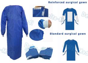 SMS Disposable Surgical Gown With Knitted Cuff Environmentally Friendly