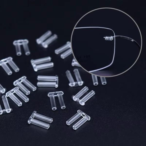 Universal Optical Eyewear Accessories for Rimless Eyeglasses (Various Sizes) – Double Rubber Plugs