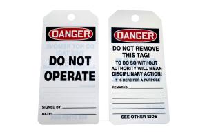 China By The Roll PVC Sign Legend Do Not Remove This Tag Sign Header Danger on sale