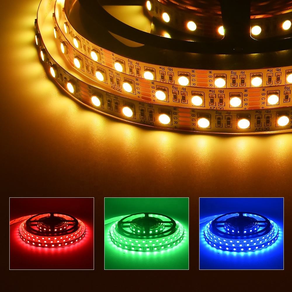 24V SMD 5050 Rgbw Led Strip 4 In 1 Warm White Light 5m Waterproof Strip Lights For Outdoor
