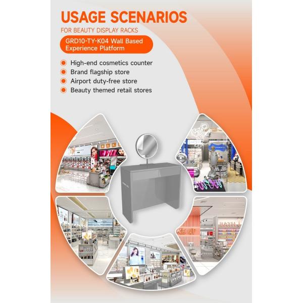 GDR10-TY-K04 Retail Store Display with Mirror and Convenient Charging for Beauty Counters