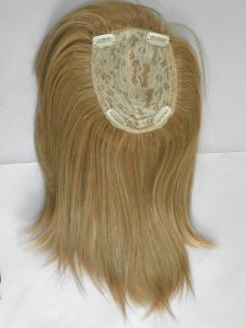 China Blonde Synthetic Hair Pieces Heat Resistant Lace Top Closure Piece on sale