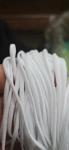 White Earloop Elastic Cord For Custom Hospital Face Masks 4mm Plain
