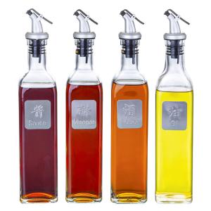 Buy cheap Vinegar Sauce Empty Olive Oil Bottle , Square Olive Oil Bottle With Oil Dispenser product