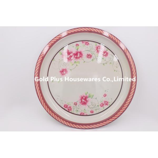 Full Size Stainless Steel Trays Tableware Round Food Plate