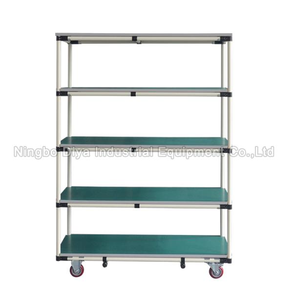 Industrial Lean Trolley , Multi Layer Turnover Pipe Rack Joint System