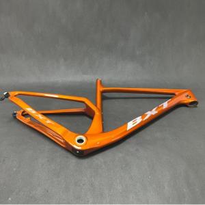 China Boost MTB Carbon Fiber 29er Mountain Bike Frame Clear Orange Color on sale