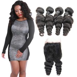 Healthy Tight Loose Human Hair Extensions With Closure Customized Length